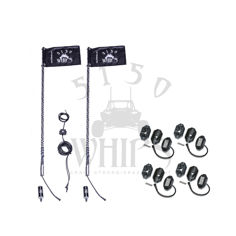 Load image into Gallery viewer, 187 Whips and Rock Light Combo Kit