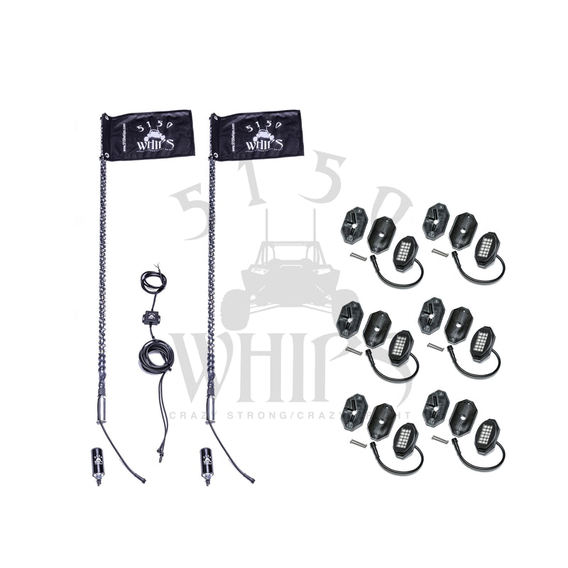 Load image into Gallery viewer, 187 Whips and Rock Light Combo Kit