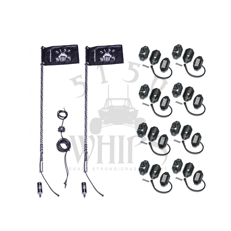 Load image into Gallery viewer, 187 Whips and Rock Light Combo Kit