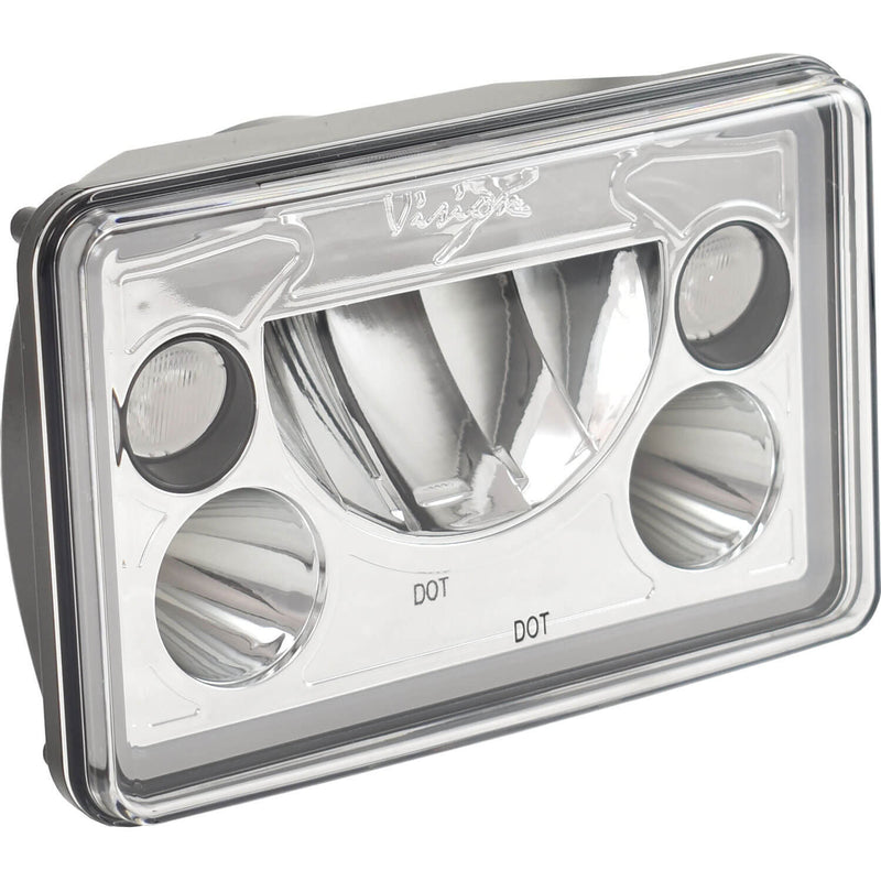 Load image into Gallery viewer, Single 4x6 Rectangle VX Amber Halo Headlight (with Low-High-Halo)