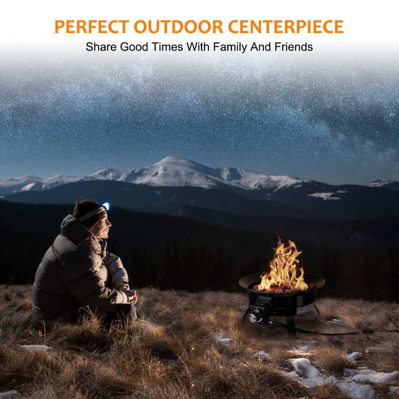 Load image into Gallery viewer, Camplux Outdoor Propane Fire Pit with Cover and Carry Kit, Auto-Ignition