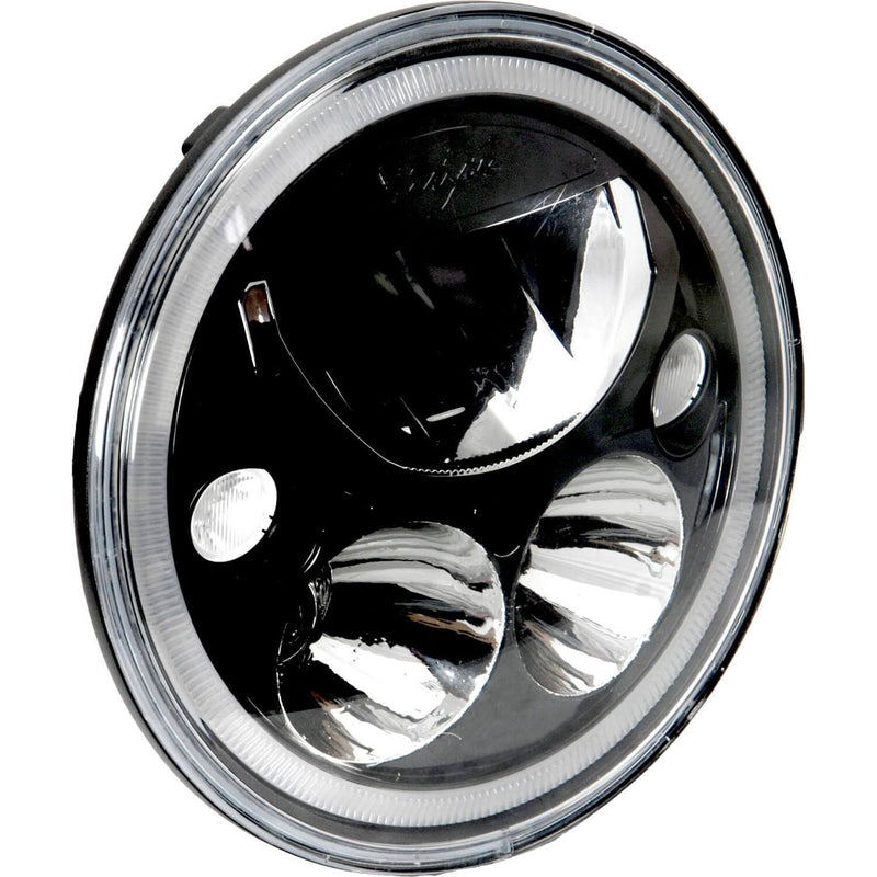 Load image into Gallery viewer, 5.75" Single Black Chrome Face Round VX Headlight (with Low-High-Halo)