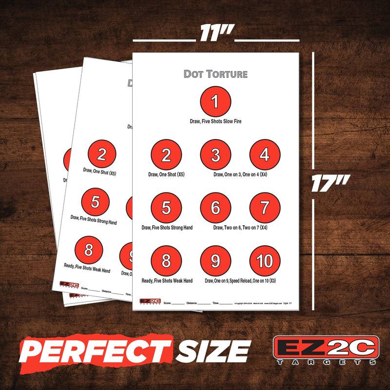 Load image into Gallery viewer, EZ2C Targets #17: Dot Torture Drill 11"x17" Paper Shooting Target USA MADE