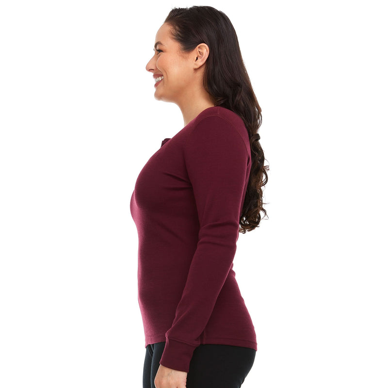 Load image into Gallery viewer, Women's Midweight Merino Wool Henley | 100% Merino Wool