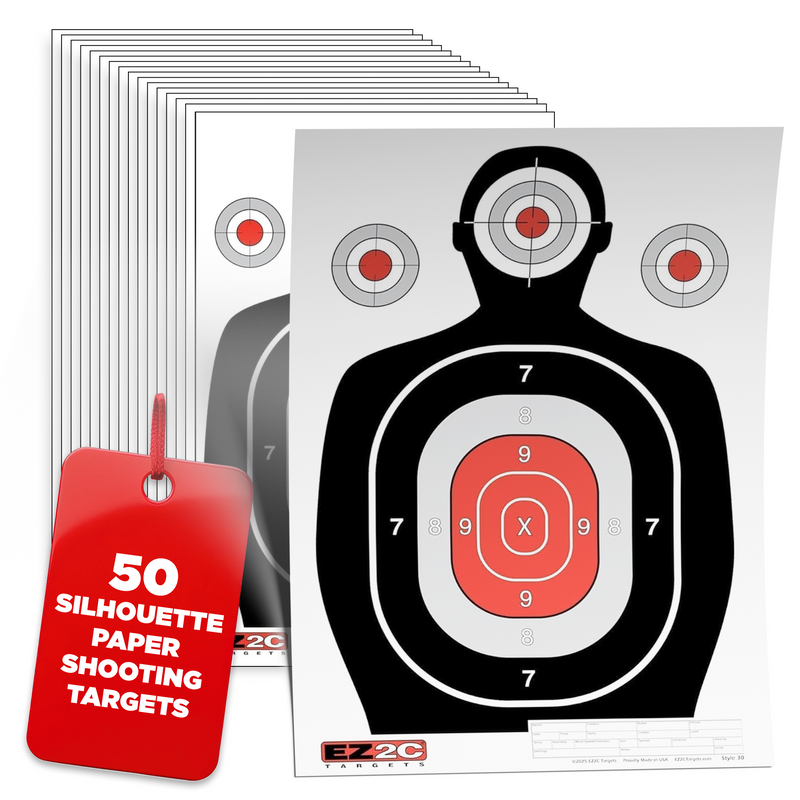 Load image into Gallery viewer, EZ2C Targets #30 Silhouette 12"x18" Paper Shooting Target USA Made