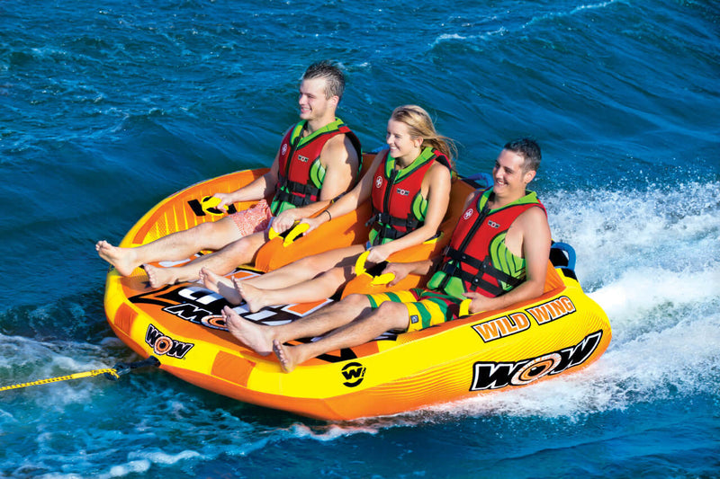 Load image into Gallery viewer, WOW Sports Wild Wing 3 Person Towable Water Tube For Pool and Lake (18-1130)