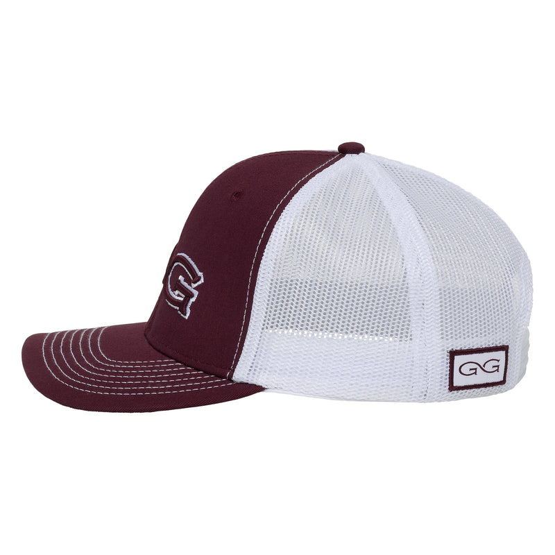 Load image into Gallery viewer, Maroon Cap | White MeshBack
