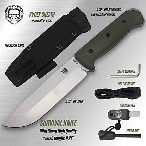 Load image into Gallery viewer, The Bushwhacker D2 Steel Bushcraft Survival Knife Gift Set (Selection)