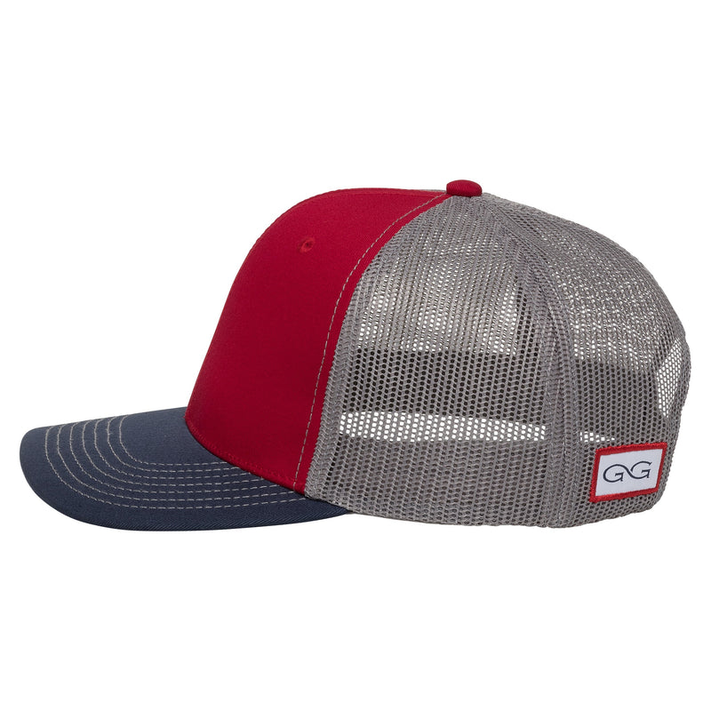 Load image into Gallery viewer, Red Cap | TriColor | Glacier MeshBack