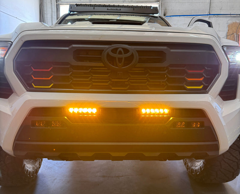 Load image into Gallery viewer, 4th Gen Tacoma Behind the Grill Dual 6" Bar Kit - Amber Lens