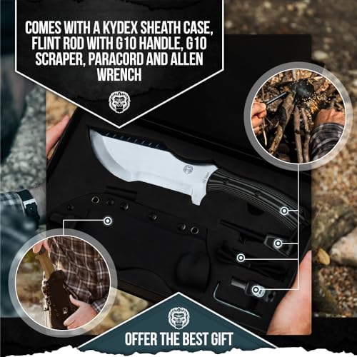 Load image into Gallery viewer, The Tracker D2 Steel Bushcraft Survival Knife Gift Set (Black and Gray)