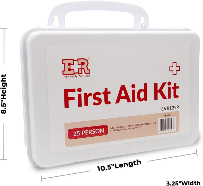 Load image into Gallery viewer, 107 Piece, 25 Person First Aid Kit with Plastic Case, OSHA Compliant