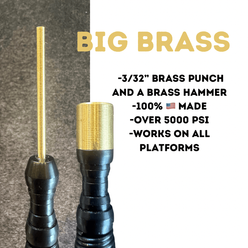 Load image into Gallery viewer, The Takedown Tools: Brass Hammer & 3/32" Brass Rol Pin Punch