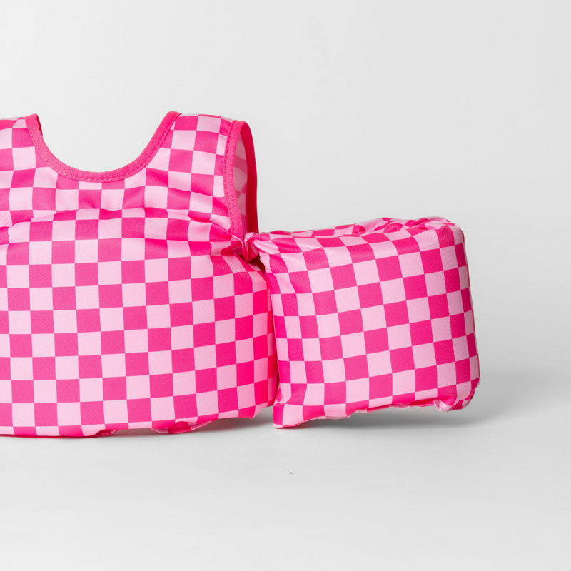 Load image into Gallery viewer, Pink Checkered Kids Float