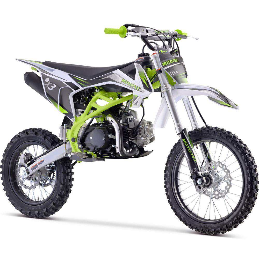 Mototec X3 125cc 4-stroke Gas Dirt Bike Green - Skoutley Outdoors LLC