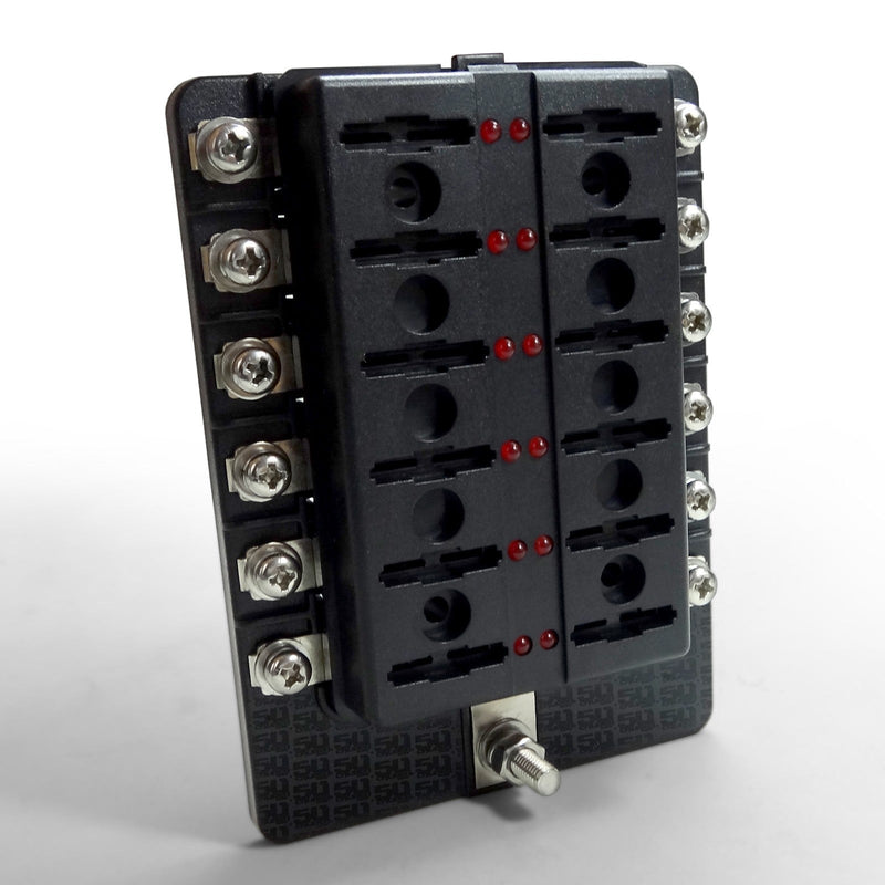 Load image into Gallery viewer, 12 Way Standard LED Circuit Screw Fuse Block