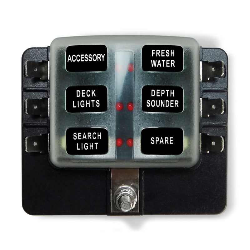 Load image into Gallery viewer, 12v 6 Piece Fuse power block aka power panel
