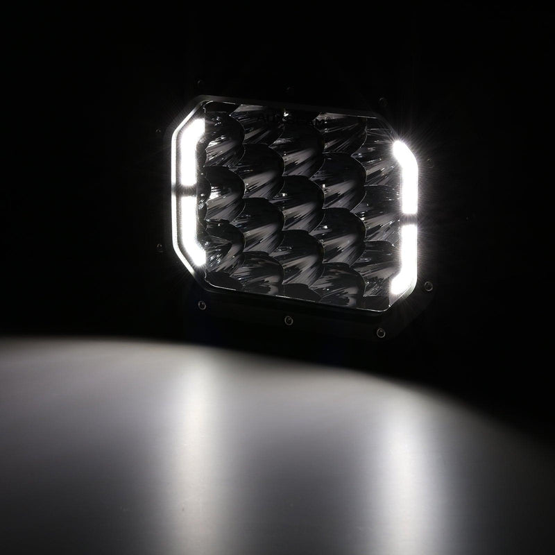 Load image into Gallery viewer, 7x5 Inch Rectangle LED Pods White Spot Driving Lights with DRL FOR ATV UTV SIDE BY SIDE 4X4