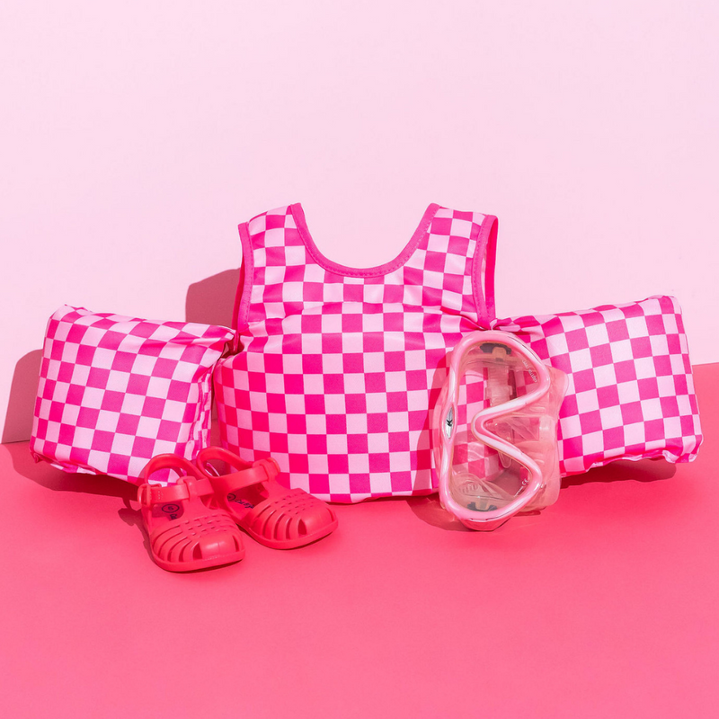 Load image into Gallery viewer, Pink Checkered Kids Float