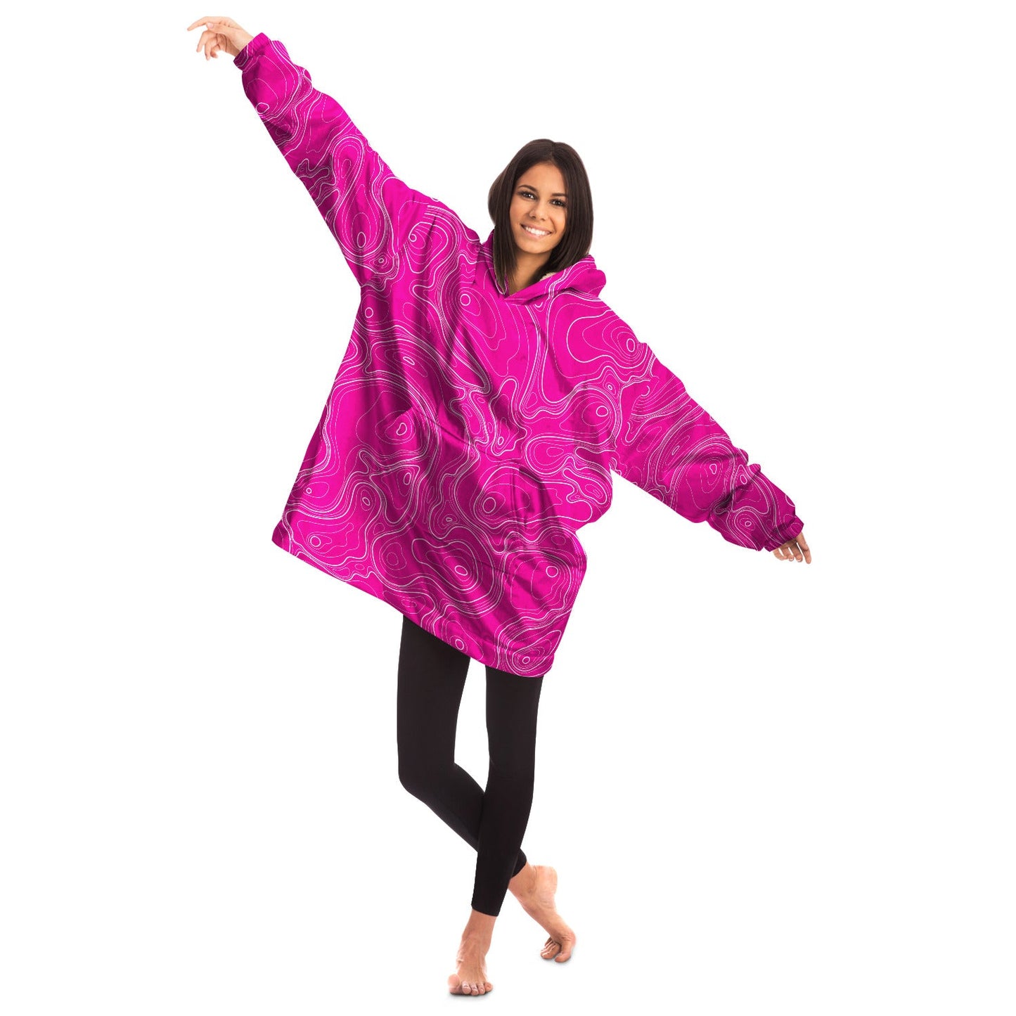 Rad Palm Pink Topographic Snug Hoodie