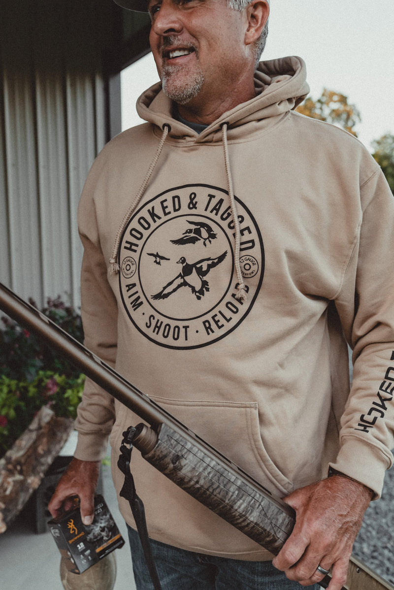 Load image into Gallery viewer, Aim. Shoot. Reload. Hoodie