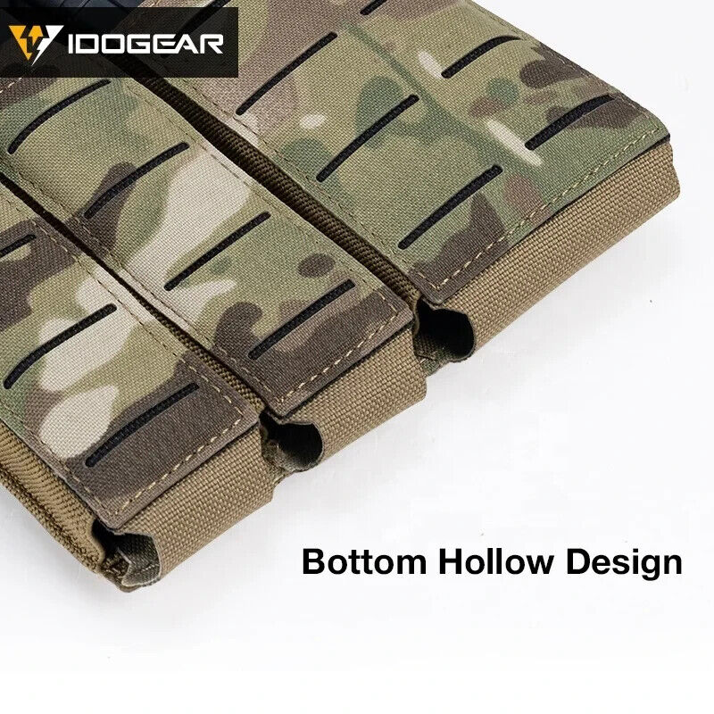 Load image into Gallery viewer, IDOGEAR Tactical Triple Mag Pouch MOLLE, Fits 5.56 & 9mm Magazines, Multi-Color