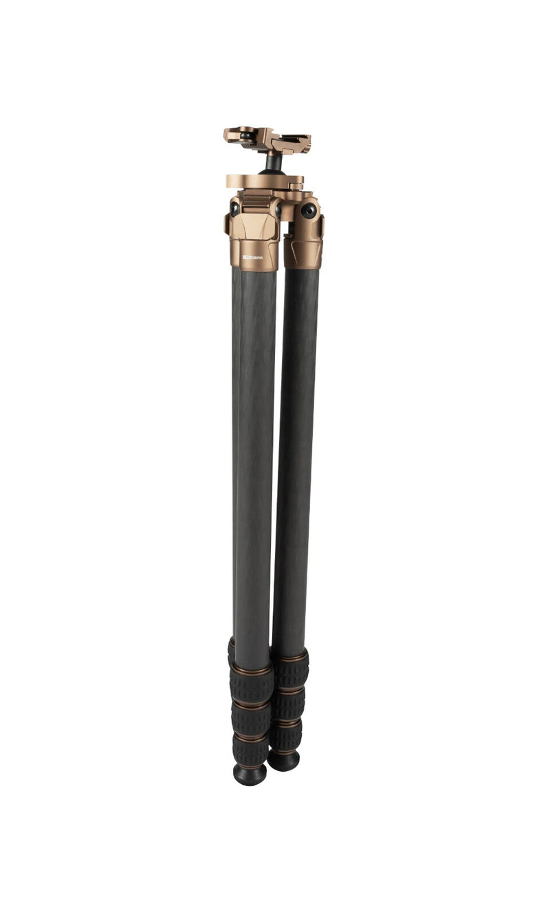 Load image into Gallery viewer, Linkogear HT-324C Carbon Fiber Tripod – Picatinny/Arca, 64" Max, 66lb Capacity - Brown
