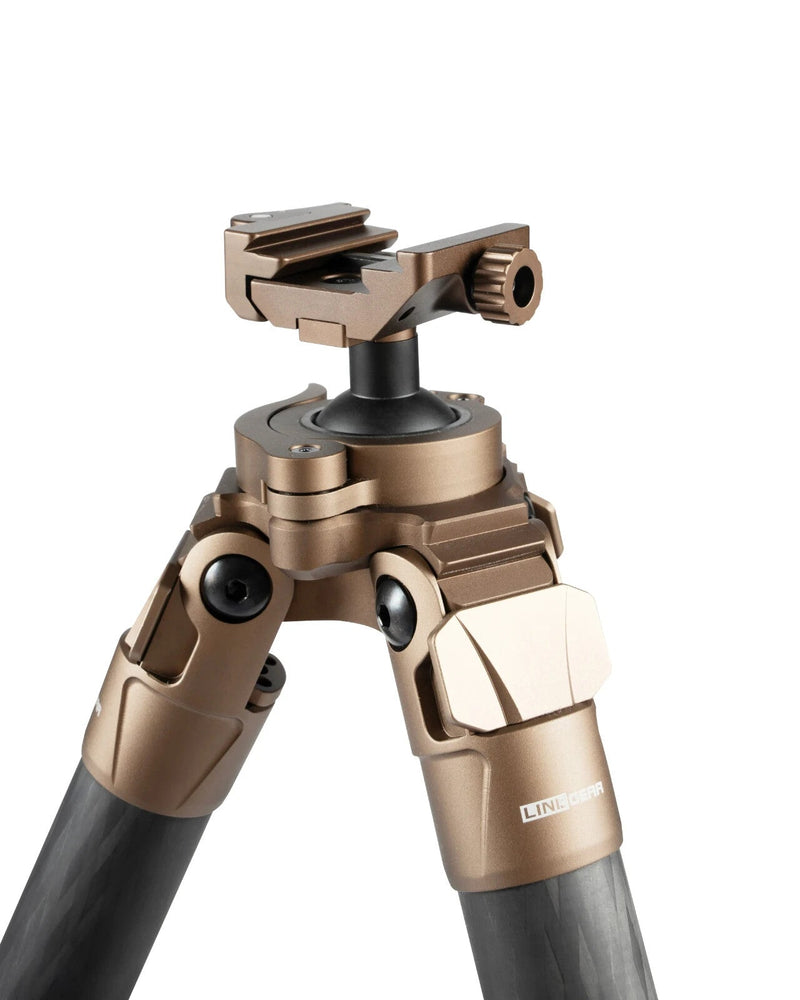 Load image into Gallery viewer, Linkogear HT-324C Carbon Fiber Tripod – Picatinny/Arca, 64" Max, 66lb Capacity - Brown