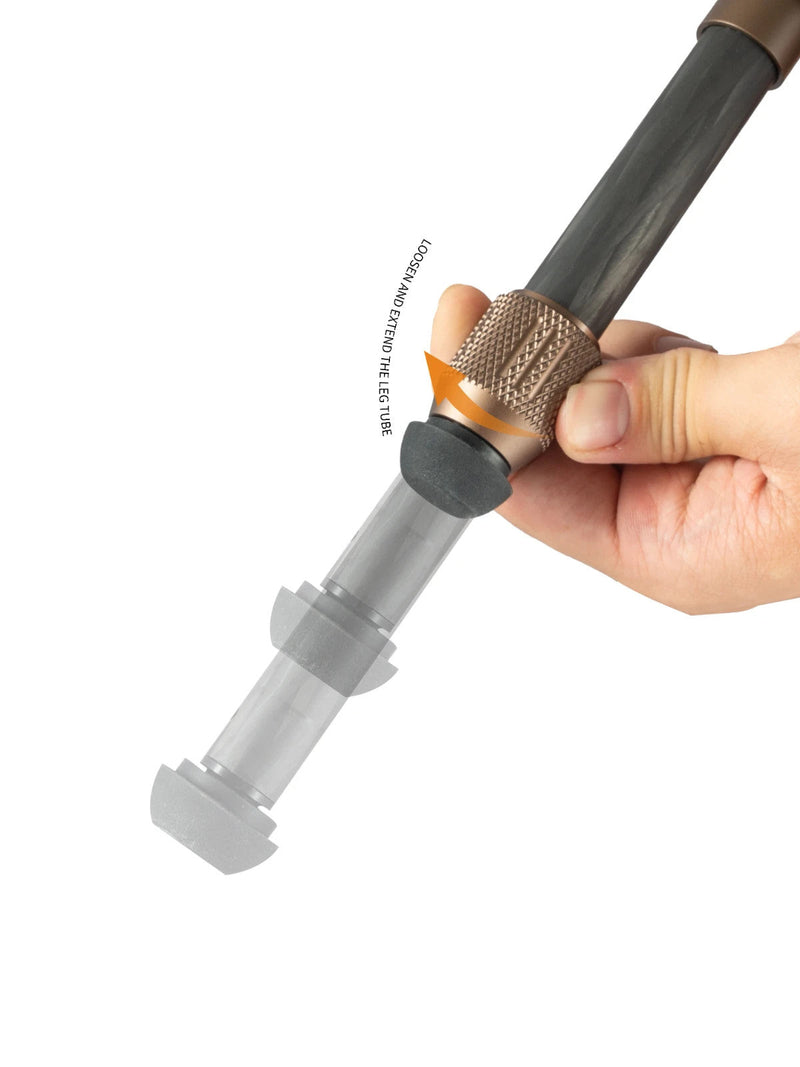 Load image into Gallery viewer, Linkogear HB-C03 Carbon Fiber Bipod Picatinny & ARCA Monoball Fix 26mm - Brown