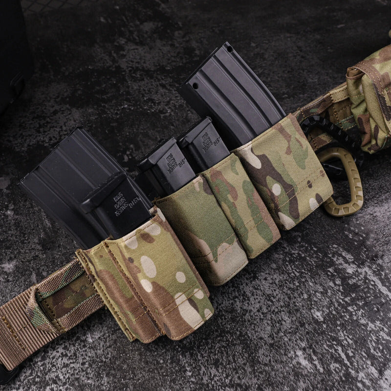 Load image into Gallery viewer, KRYDEX Tactical 9mm Pistol Magazine Pouch Mag Holder - Multicam / MOLLE Mounted