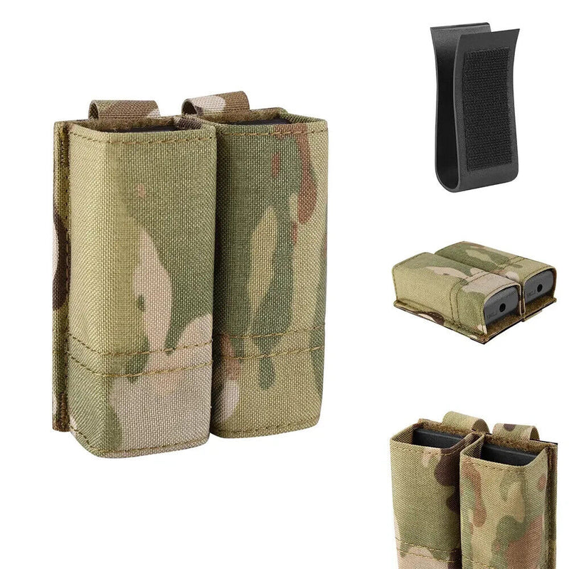 Load image into Gallery viewer, KRYDEX Tactical 9mm Pistol Magazine Pouch Mag Holder - Multicam / MOLLE Mounted