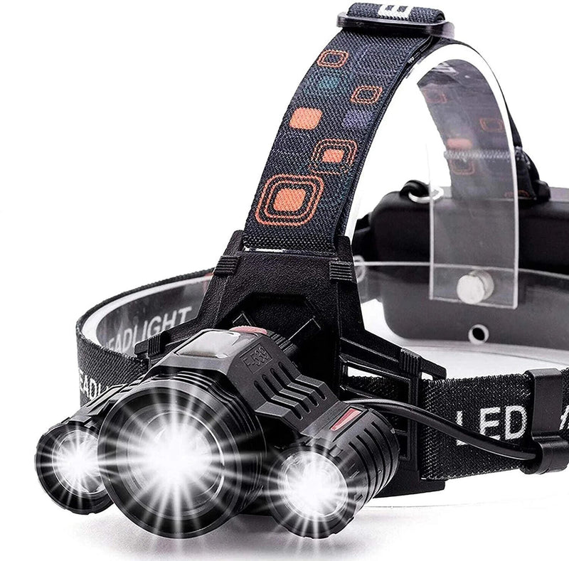 Load image into Gallery viewer, T6 Rechargeable LED Headlamp, Zoom Focus, 4 Modes, USB-C, IP55, Black/Red