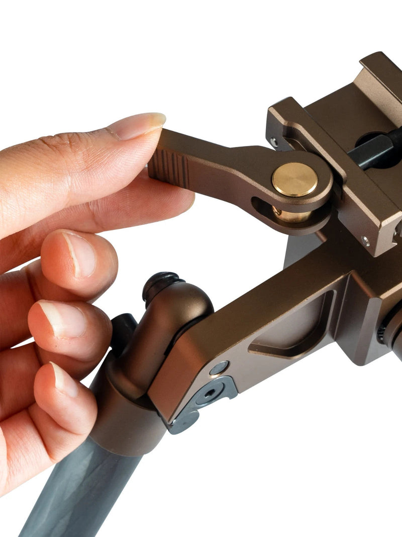 Load image into Gallery viewer, Linkogear HB-C03 Carbon Fiber Bipod Picatinny & ARCA Monoball Fix 26mm - Brown