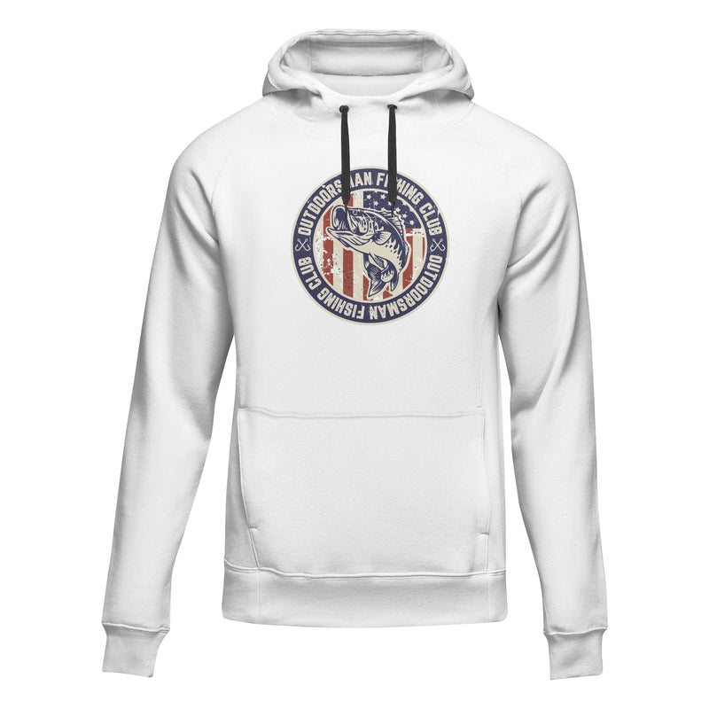 Load image into Gallery viewer, Outdoorsman Fishing Club Patriotic Unisex Hoodie