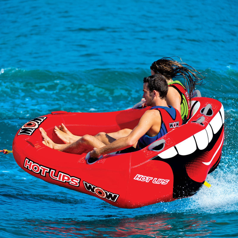 Load image into Gallery viewer, WOW Sports Hot Lips 2 Person Towable Water Tube For Pool and Lake