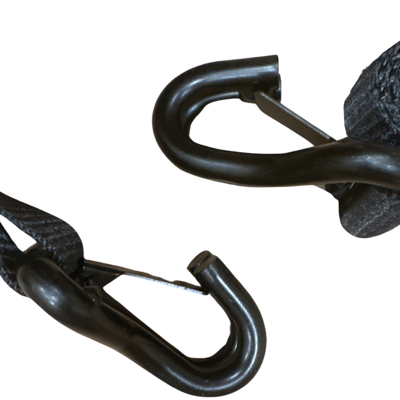 Load image into Gallery viewer, 2" x 10' Ratchet Tie-Down (Closed hook) and 2'' x 39'' Axle Tie-Down Set (Pack of 4) (Lifetime Warranty)