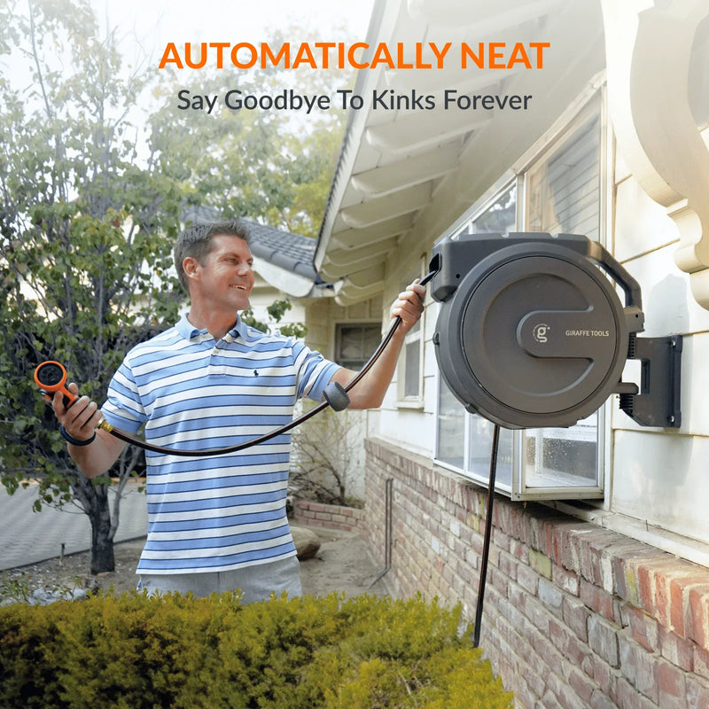Load image into Gallery viewer, Retractable Garden Hose Reel 62ft-155ft