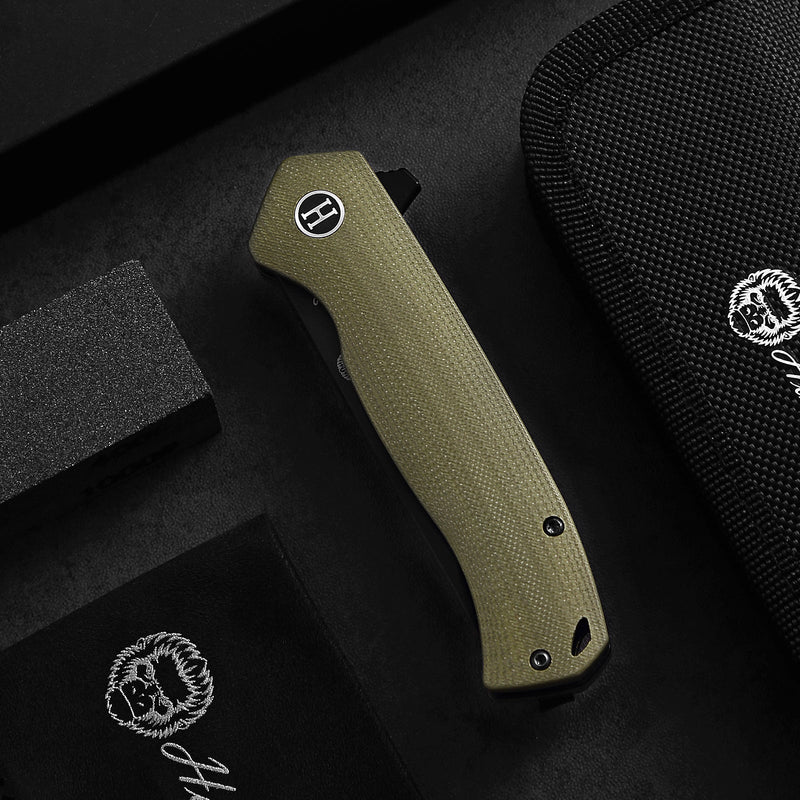 Load image into Gallery viewer, The Pathfinder Folding Pocket Knife Giftset for Men and Women (Green and Silver)