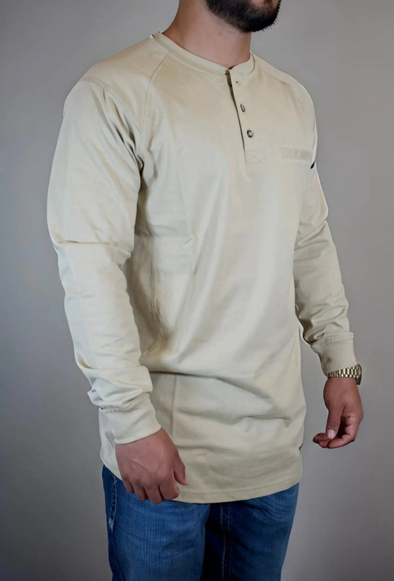 Load image into Gallery viewer, FR 3-Button Henley Shirt - Tan