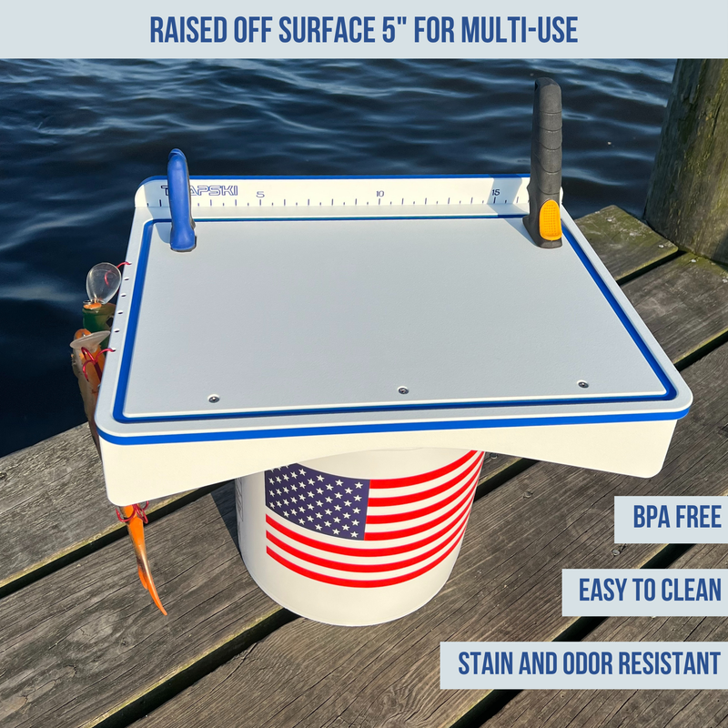 Load image into Gallery viewer, Made in the USA | Premium Single Bucket Raised 18" Fillet Table and Cutting Board