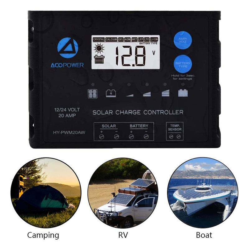 Load image into Gallery viewer, ProteusX 20A PWM Solar Charge Controller