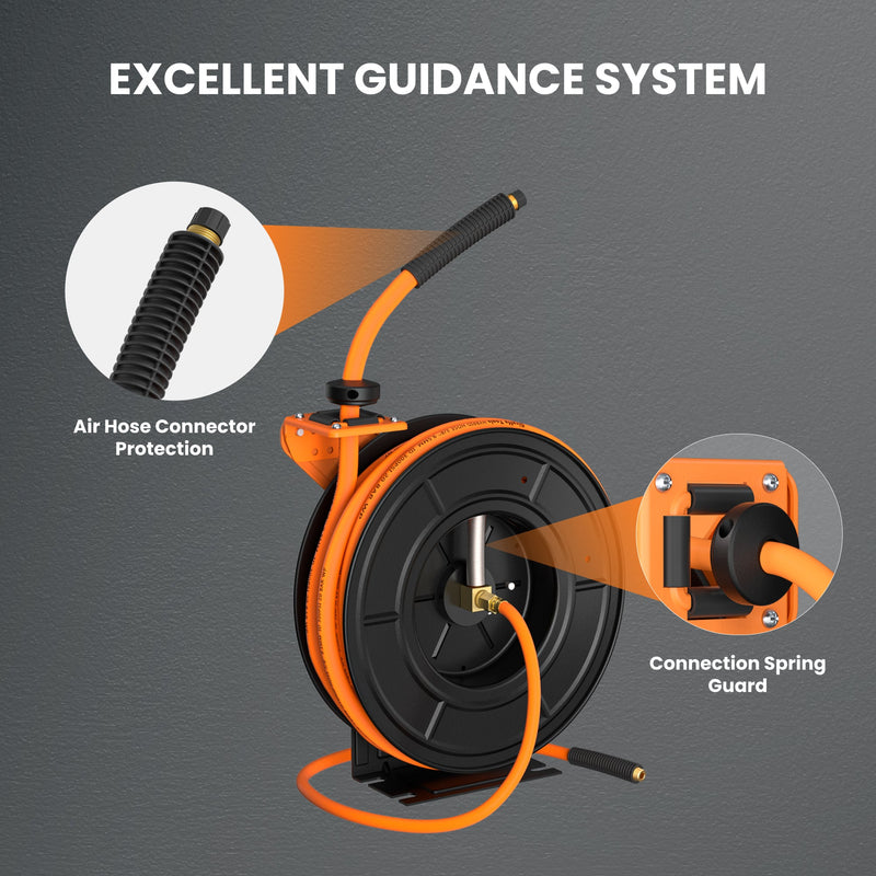 Load image into Gallery viewer, Retractable Air Hose Reel-Alloy Steel Reel-3/8in 25ft-50ft