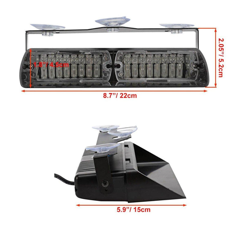 Load image into Gallery viewer, 16 LED Emergency Warning light Strobe Light With Suction Cups
