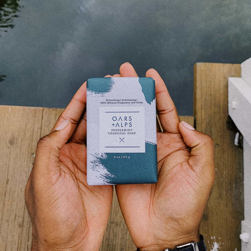 Load image into Gallery viewer, Peppermint Charcoal Bar Soap