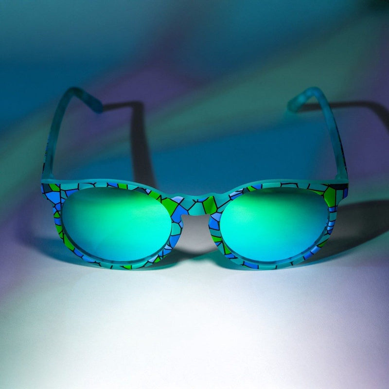 Load image into Gallery viewer, "Moody Mosaic Musings” Limited Circle G Polarized Sunglasses