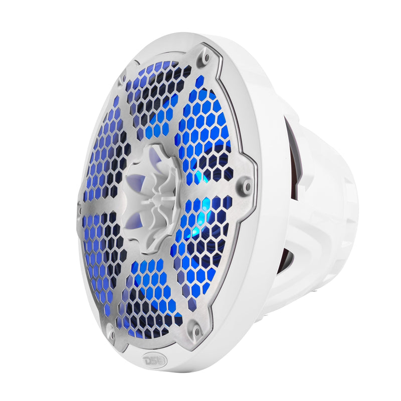 Load image into Gallery viewer, 8” Marine 2-Way Hybrid Speaker with RGB LED, Compression Driver and Neodymium Magnet | 350W RMS 4-Ohm