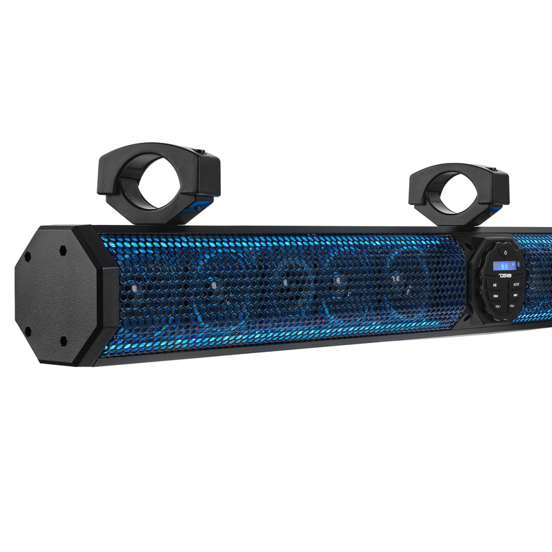 Load image into Gallery viewer, 37" Marine Amplified Soundbar with Bluetooth USB & RGB Lighting 10 Speakers 1200 Watts