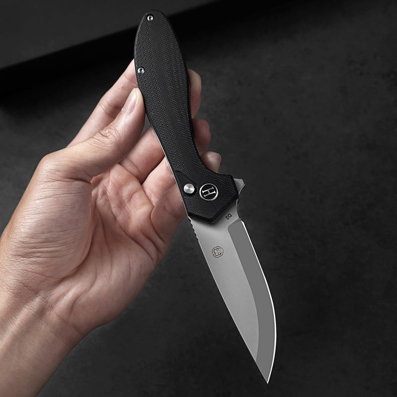 Load image into Gallery viewer, The Vector Folding Pocket Knife Giftset for Men and Women (Black and Silver)