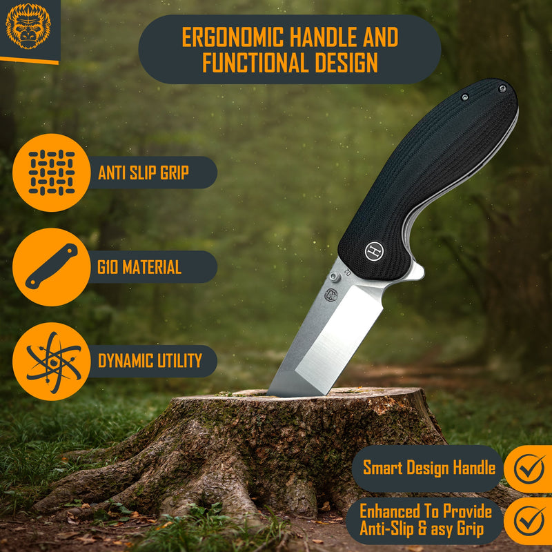 Load image into Gallery viewer, The Pioneer Folding Pocket Knife Giftset for Men and Women (Silver and Black)