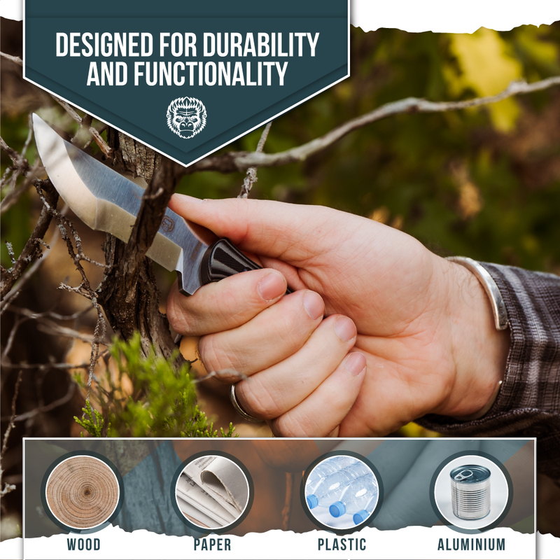 Load image into Gallery viewer, The Baby Tracker D2 Steel Bushcraft Survival Neck Knife Gift Set (Black and Gray)
